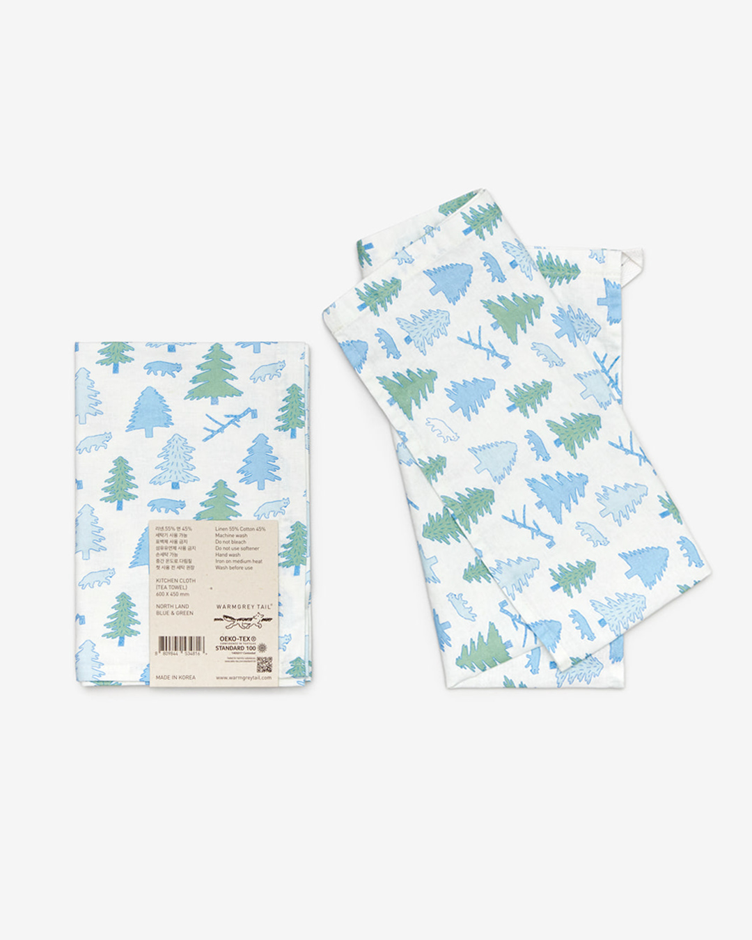 NORTH LAND KITCHEN CLOTH - BLUE &amp; GREEN