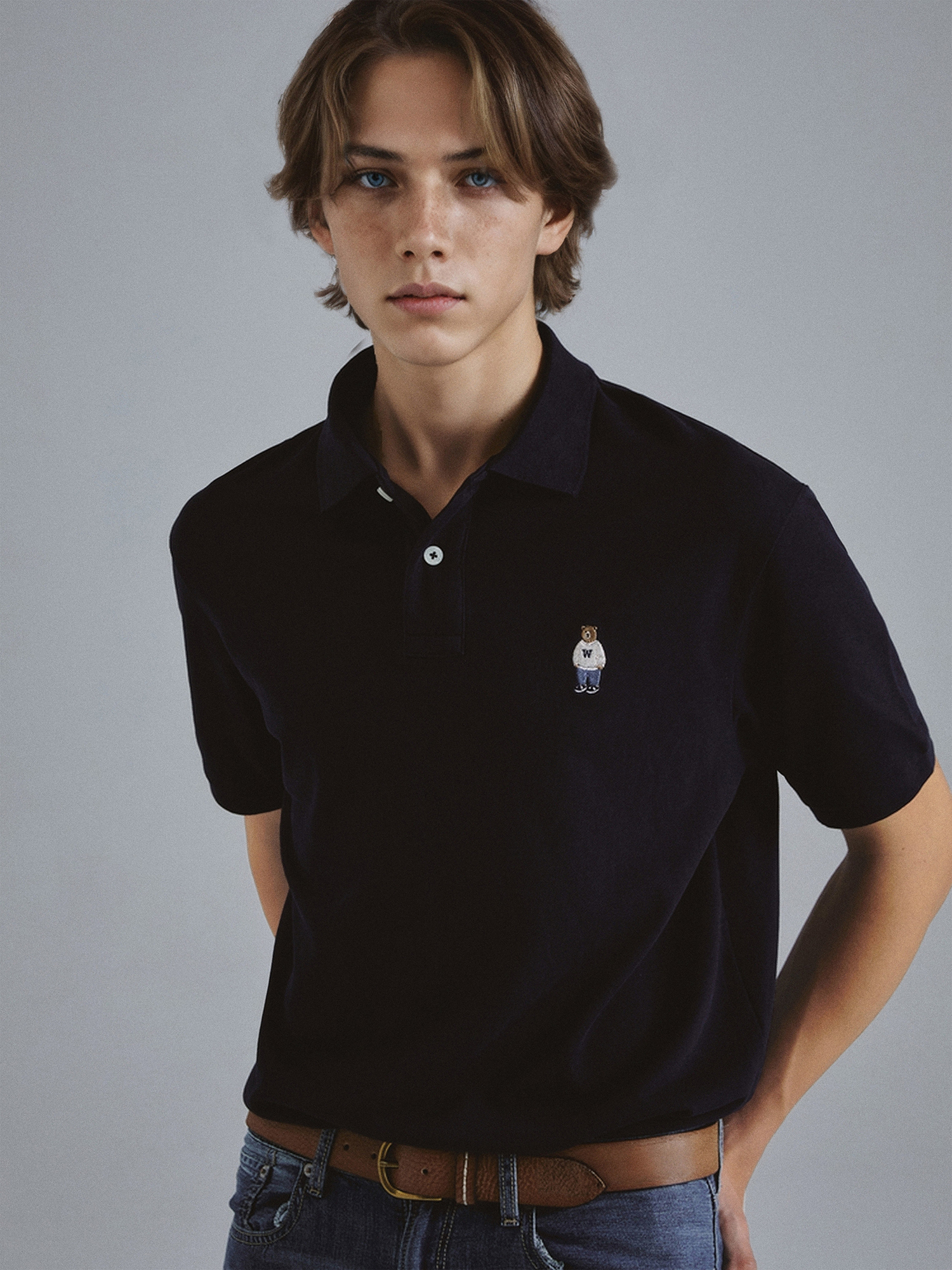 2PACK)Steve PQ Collar T-shirt - 후아유닷컴