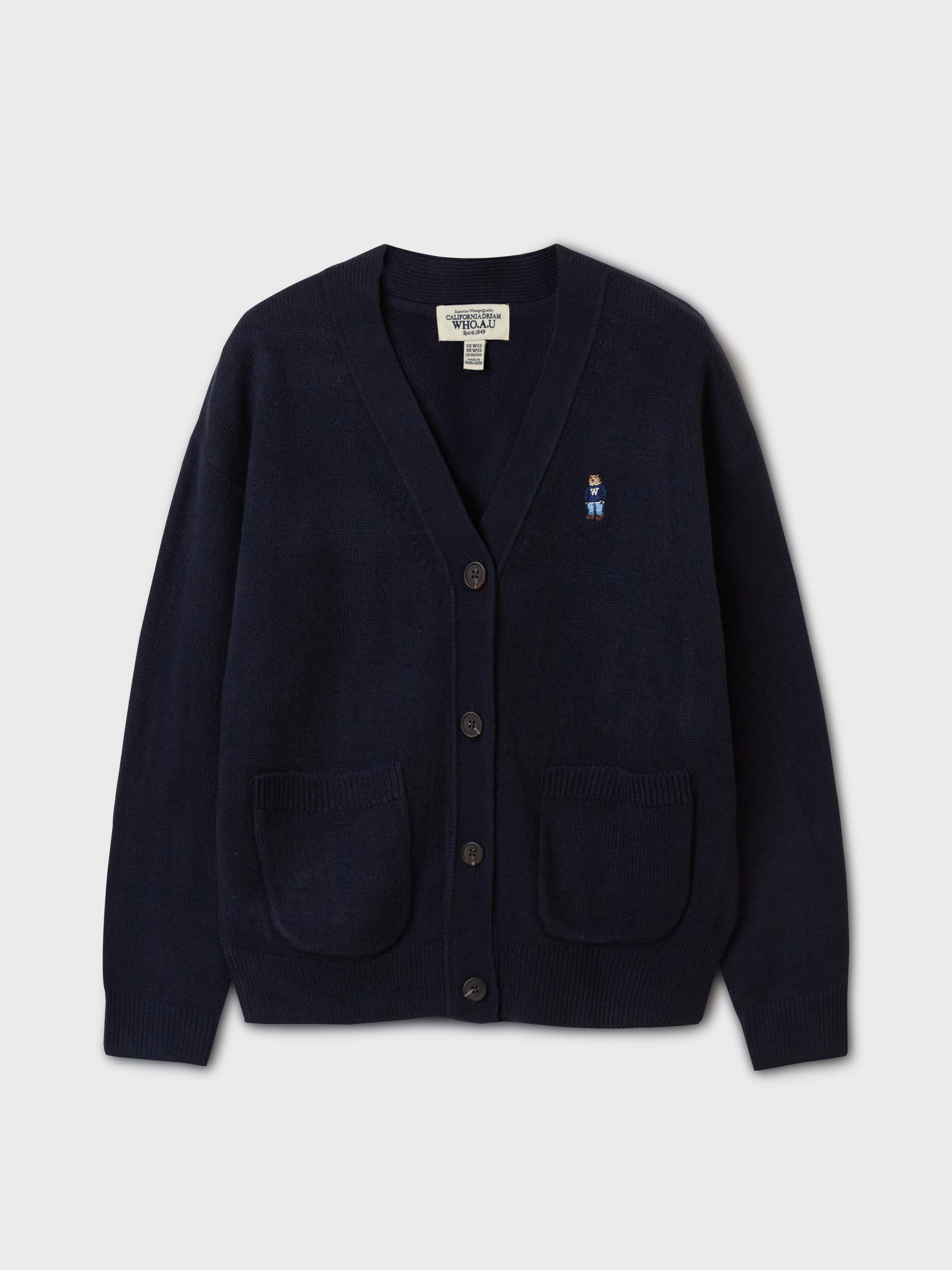 Steve V-neck Cardigan - 후아유닷컴 Steve V-neck Cardigan - 후아유닷컴