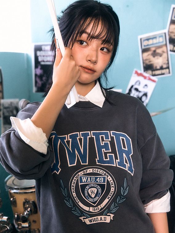 WHO.A.U X QWER カリフォルニア パーカー ブルー HINA ↀωↀ=)🎵 #Hina