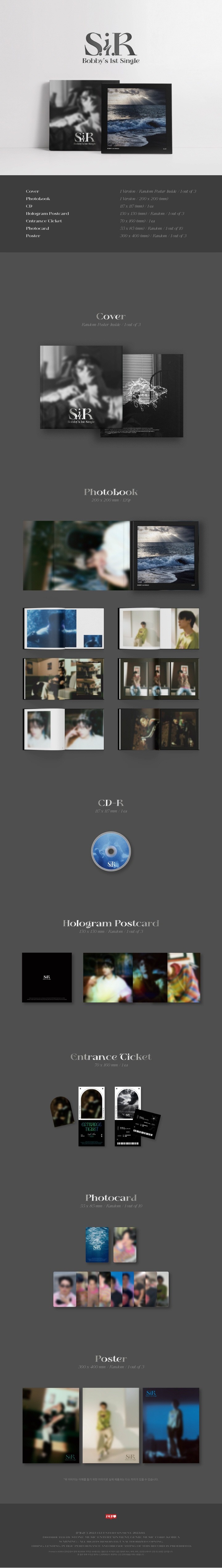 BOBBY - 1ST SOLO SINGLE ALBUM S.I.R