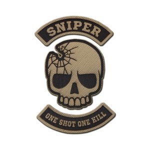 스컬 스나이퍼_Skull Sniper Tan_탄_각인패치_/No.0517