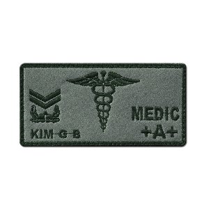 메딕_MEDIC_커스텀체스트ID_Olive_자수패치_/No.0587