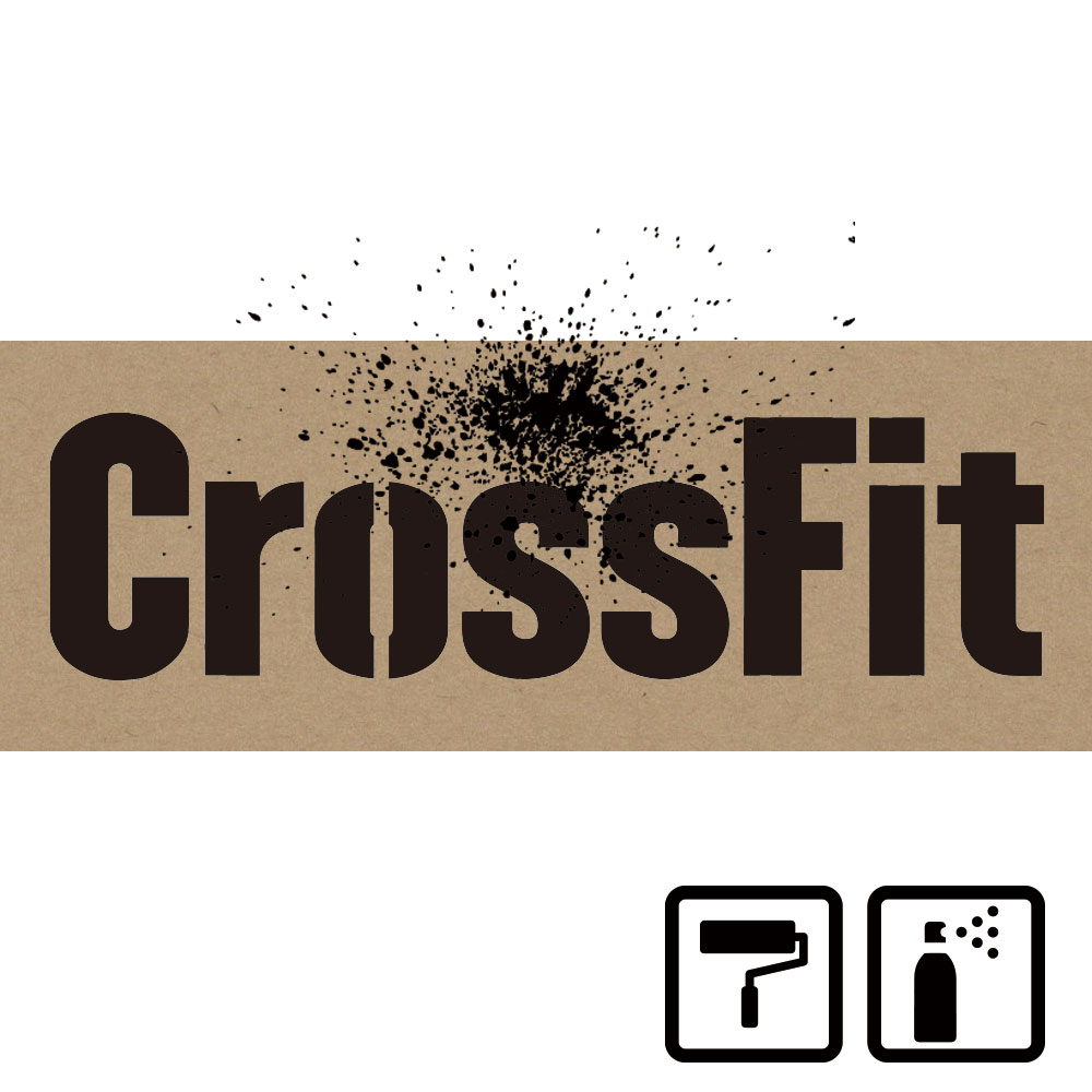 Crossfit 스텐실 보드_14cm x 3.7cm