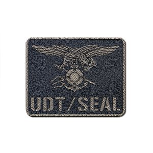 UDT/SEAL 가죽 엠블럼 스퀘어 8cm_D/Olive_각인패치_/No.0760