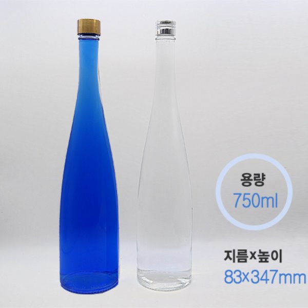 750ml 투명 보르고뉴 스크류 와인병(20개/1box)+마개별도주문(추가금발생)