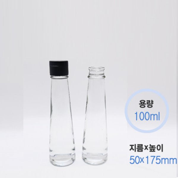 100ml 삼각기름병(96개/box) + 원터치캡