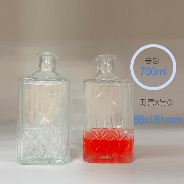 700ml 사각주류병