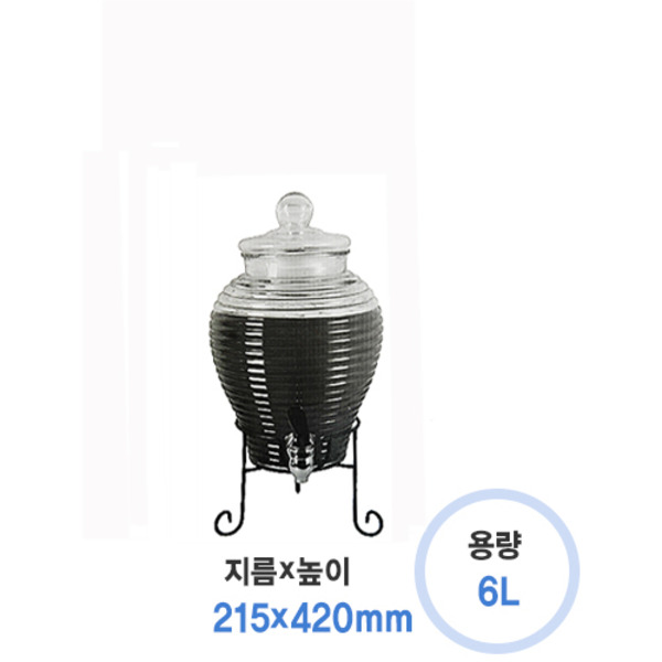 쥬스용기 6L + 거치대 + 마개(1개/1box)
