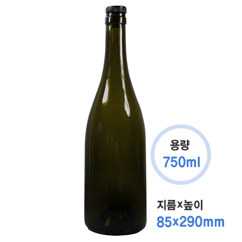 와인보르고뉴750코르크 엔틱갈색 (24개/1box)+검정티코르크
