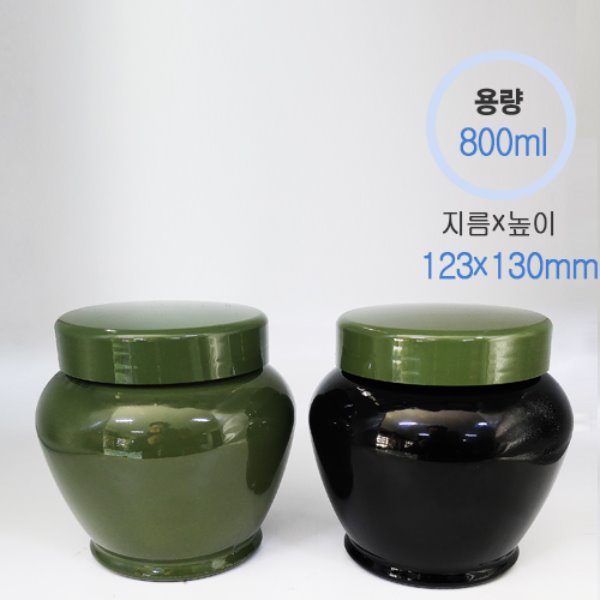 800ml 항아리 유리병(1Kg) + 89파이캡 (24개/1box)