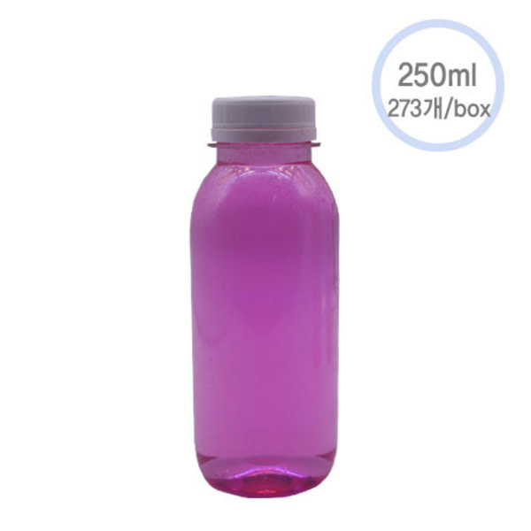 투명원형패트병250ML+브릿지캡 (273개/box)