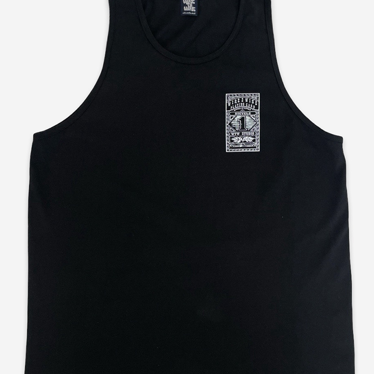 Ace clover printing sleeveless - Black