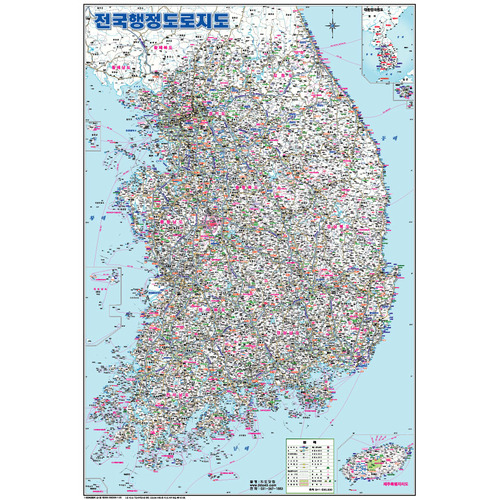 전국지도-[지도닷컴6주년]이벤트상품코팅형