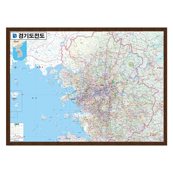 경기도전도 대size 액자형 210cmx150cm 경기도지도