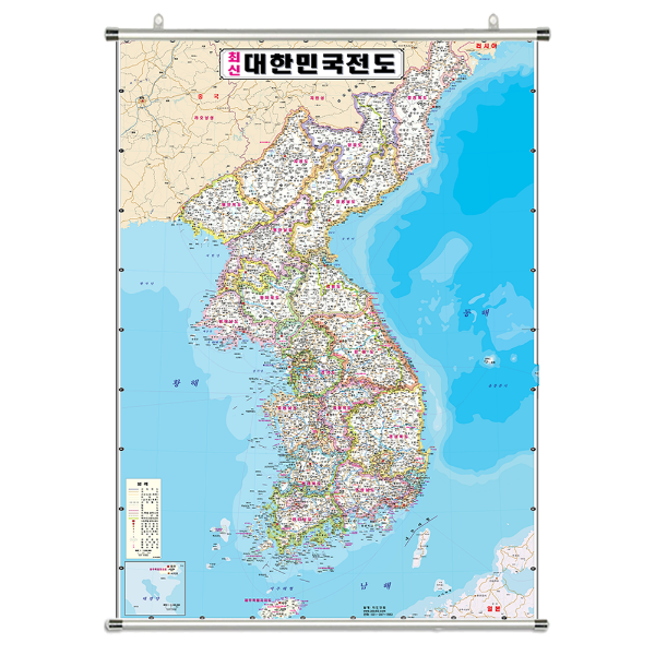 최신대한민국전도 중size 족자형 110cmx150cm