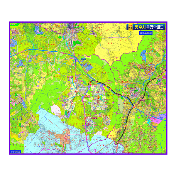 양주시종합안내도 특대size 코팅형 250cmx210cm 양주시지도
