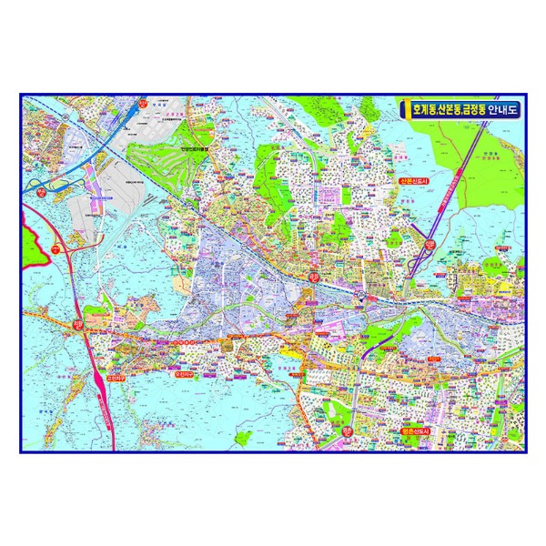 안양 호계동 산본동 금정동 안내도 코팅 210cmx150cm