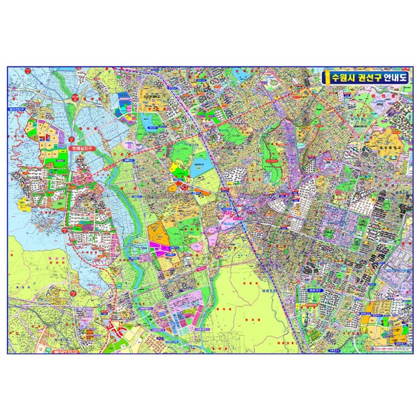 수원시 권선구 안내도 코팅형 110cmx78cm 지번X