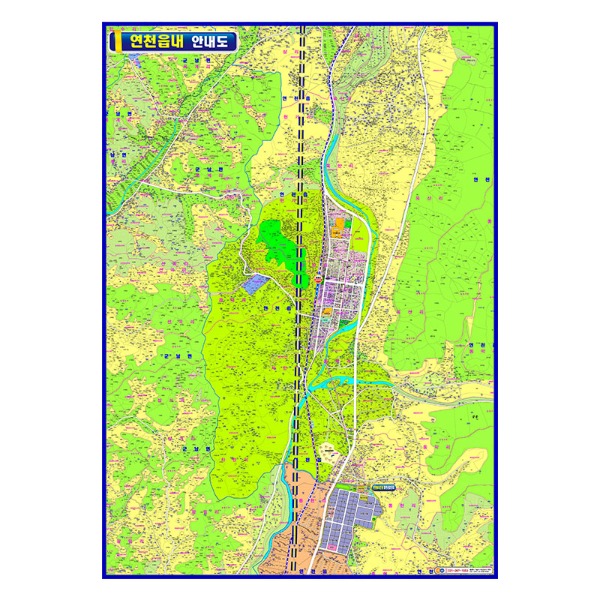 연천읍내 안내도 코팅 78cmx110cm 연천지도