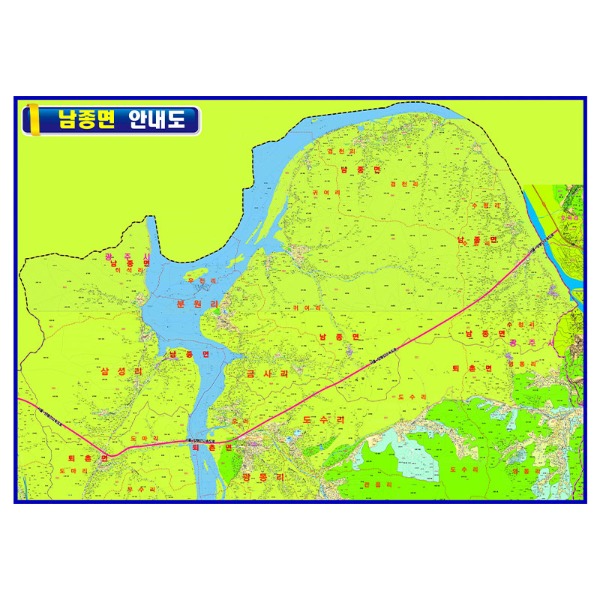 광주시 남종면 안내도 코팅형 210cmx150cm 광주지도