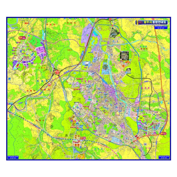 강원도 원주시종합안내도 코팅형 180cmx150cm