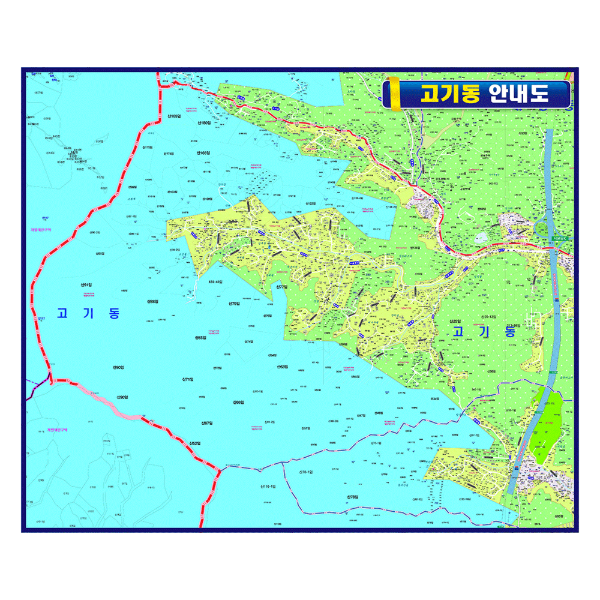 경기도 용인시 고기동 안내도 210cmx150cm 용인시지도