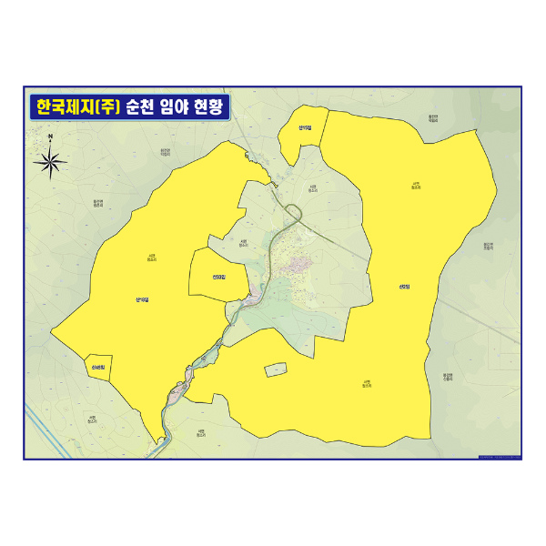 한국제지 순천 임야 현황도(제작사례)