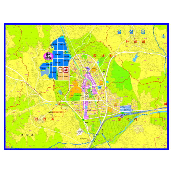 충청북도 음성군 종합안내도 코팅형110cmx78cm