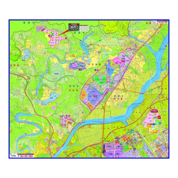 오창산업단지 종합안내도 코팅형 210x180cm 청주지도