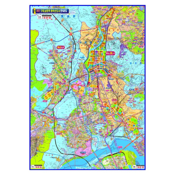 구리,남양주,왕숙신도시 안내도 소size 코팅형 78cmx120cm