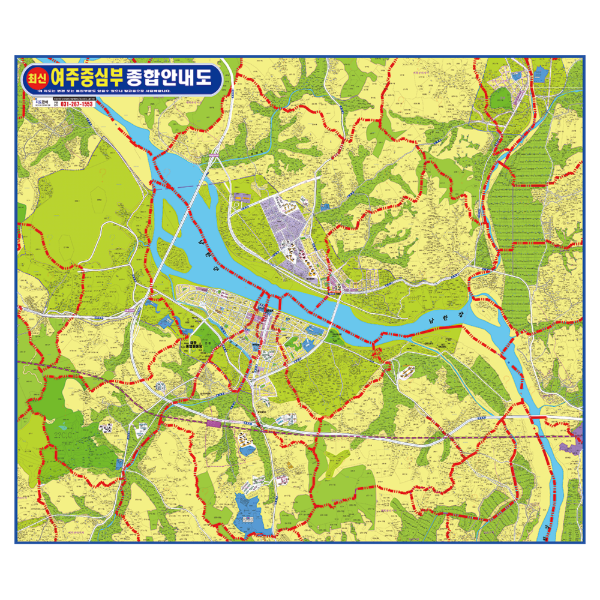 여주중심부종합안내도 중size 코팅형 130cmx110cm 여주시지도