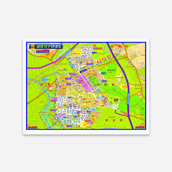 파주시 금촌지구 안내도 코팅형 180cmx150cm