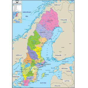 스웨덴(sweden map)지도