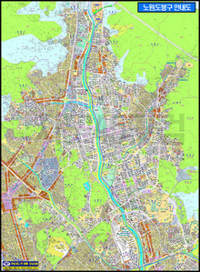 노원구,도봉구 종합안내도 - 코팅 