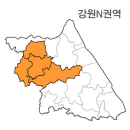 강원도 강원 N권역 (1.춘천시 2.화천군 3.홍천군 4.경기 가평)