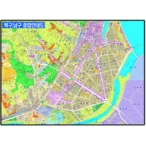 포항시 북구,남구 종합안내도 -코팅형 