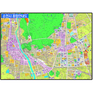 순천시 종합안내도 -코팅형 