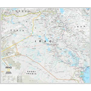 (내셔널지오그래픽) 이라크지도 코팅형 110cm x 78cm