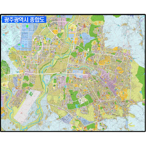(양면코팅)광주광역시 종합도 250cm x 200cm