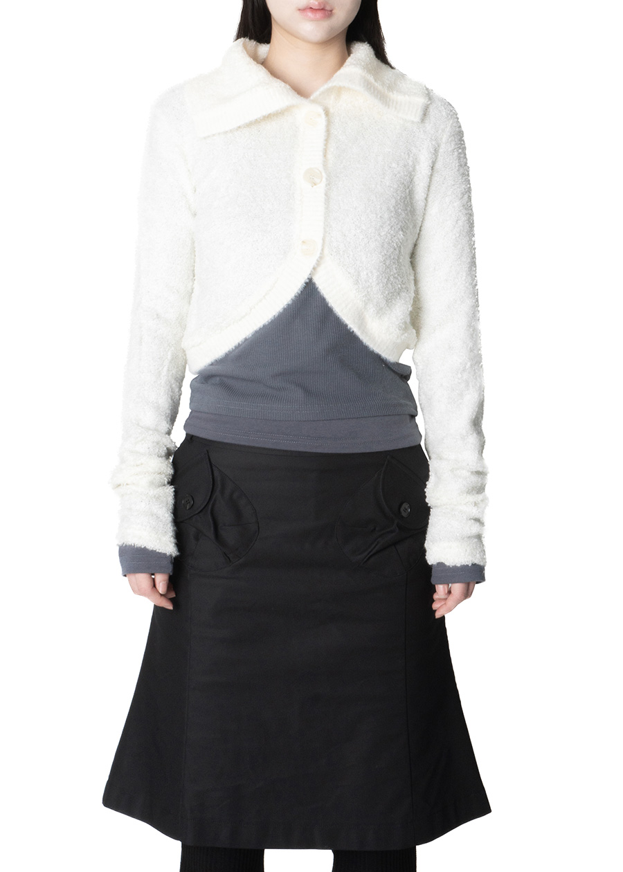 【WOOHWA】STRIPE PINTUCK PLEATS MINI SK WOOHWA (ウーファ) - ストライプピンタックプリーツミニスカート
