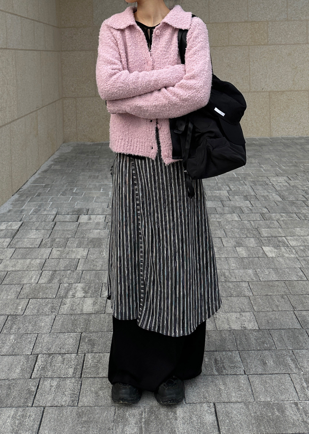 【WOOHWA】JUDY STRIPE WRAP SK 우화 :: 雨花
