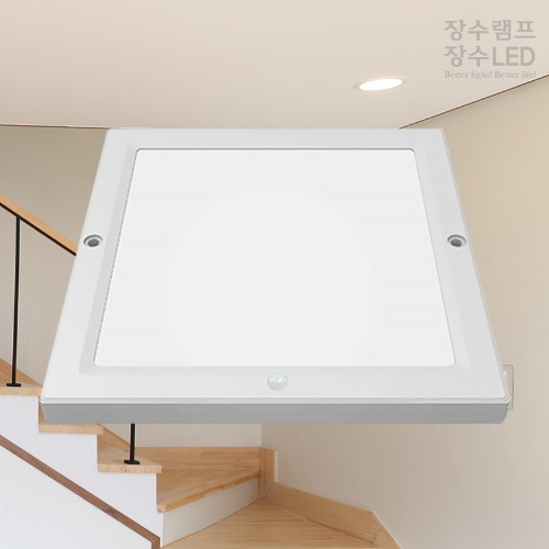 10인치 LED 엣지사각 센서등 20W (250mm) 현관 복도 조명