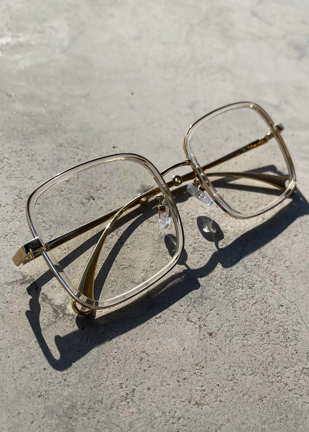 NO.435 SQUARE STYLE EYEWEAR (GOLD)