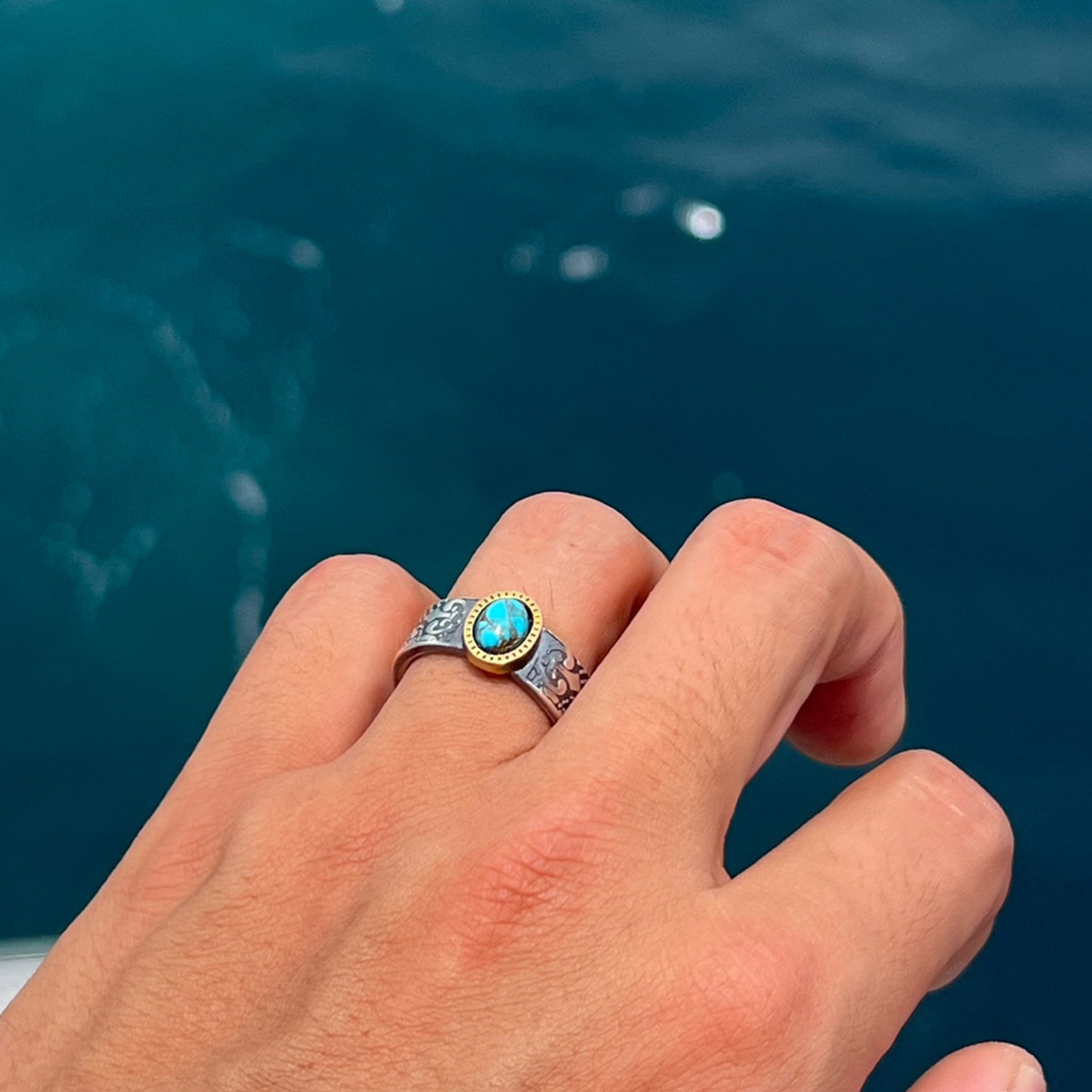 Stamp Ring (Turquoise)