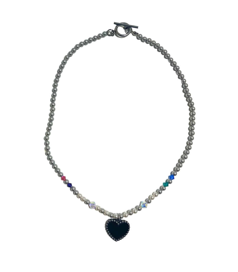 Black Heart Austone Necklace