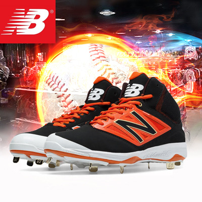 뉴발란스야구화[NewBalance] 뉴발란스 발목 일체형 징스파이크 M4040BO3 (블랙/오렌지)  징야구화