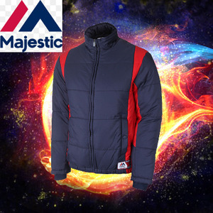 마제스틱 야구점퍼 잠바 팀잠바 [MAJESTIC] ML154MBAJP215 NAVY 어센틱 칼라블럭 패딩점퍼 (곤색)   야구의류 