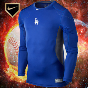 LA다저스 야구스판언더티MLB AC HYPERCOOL 1.2 LS - DG (블루) 나이키 야구스판언더티 하이퍼쿨 야구의류 