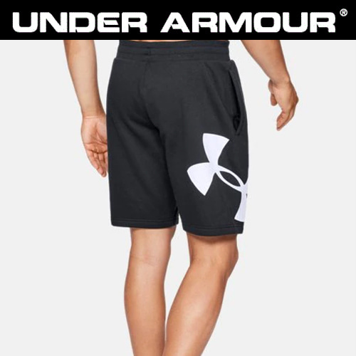 UNDERARMOUR h16010 언더아머반바지  빅로고 야구반바지 블랙